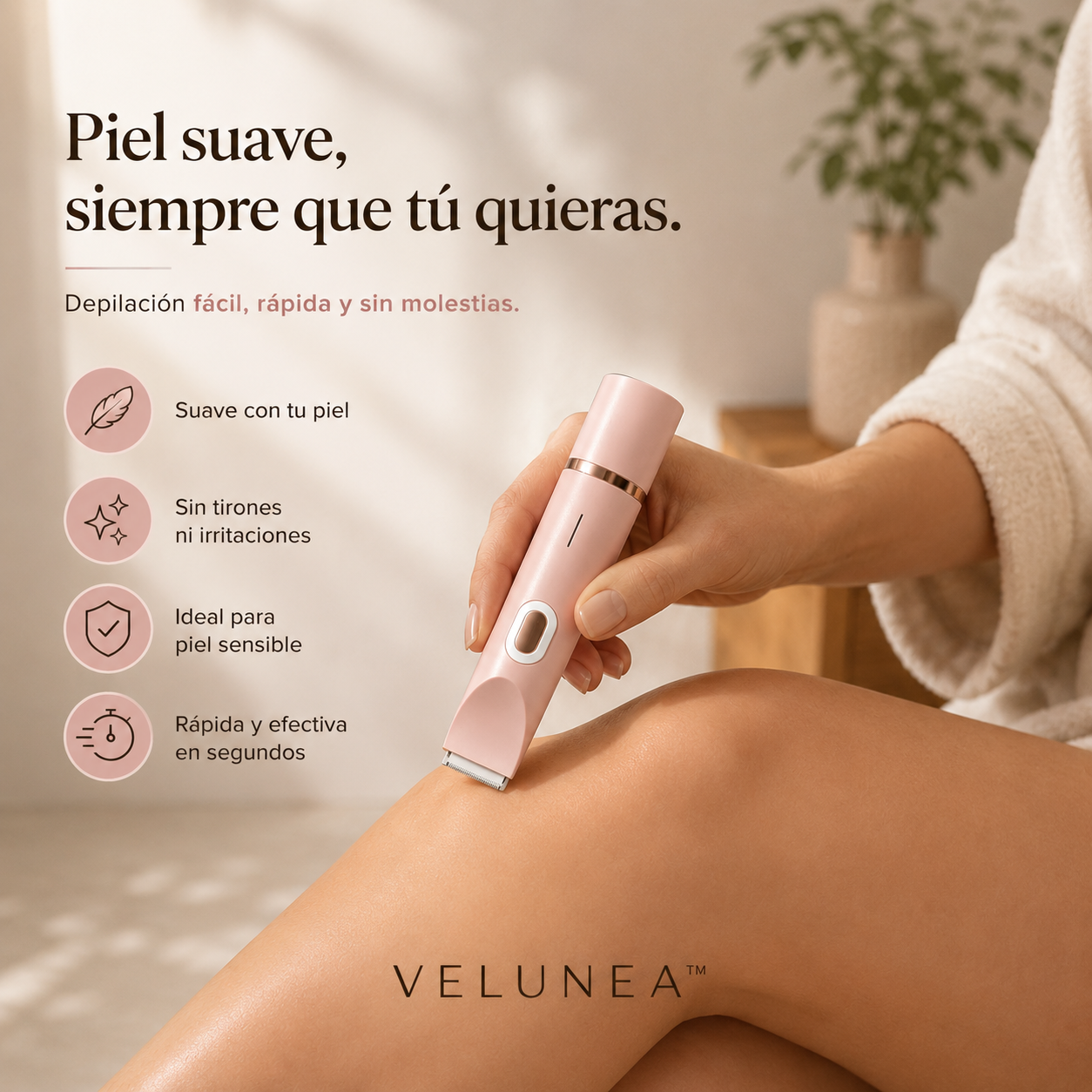 VELUNEA™ DEPILADORA ELÉCTRICA